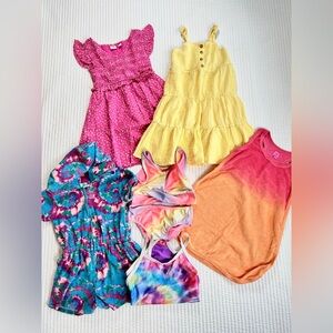 Girls Summer Sundress Swimsuit Cover Up Lot of 6 Bundle SZ 4/5 Btween Gap Tucker